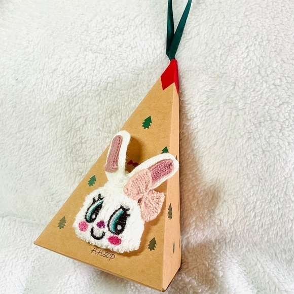 NWT Fox & Bunny Christmas Gift Socks - 3D Fluffy Thick Warm Winter Socks M 5-10 - Picture 6 of 13